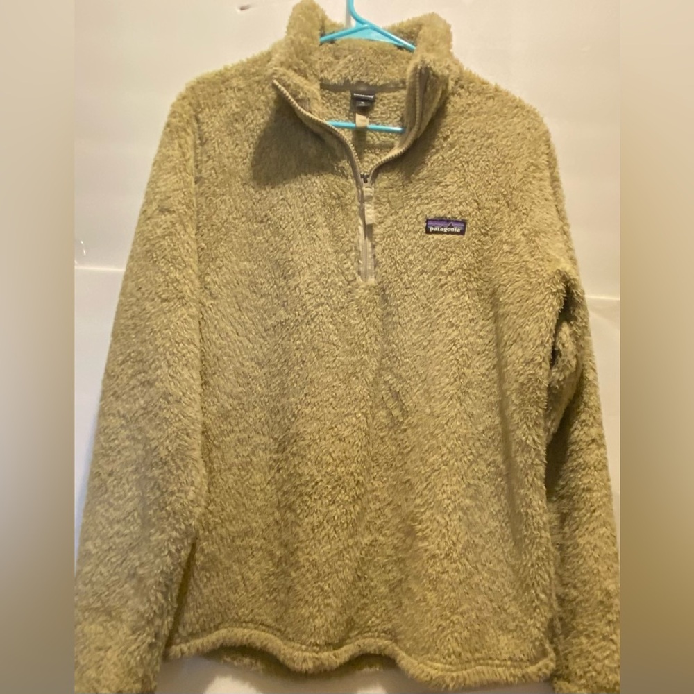 Patagonia Women's Los Gatos 1/4-Zip Fleece Pullover - Olive Green (Size XL)